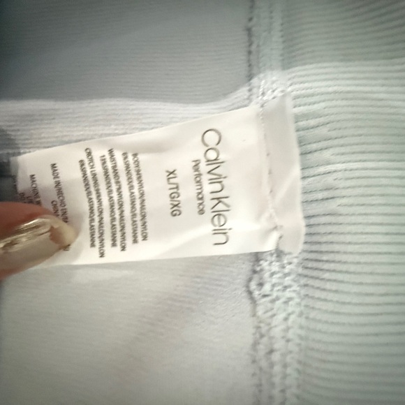 NWT Calvin Klein Performance Leggings High-Waisted Seamless Design Light Blue - Picture 2 of 4
